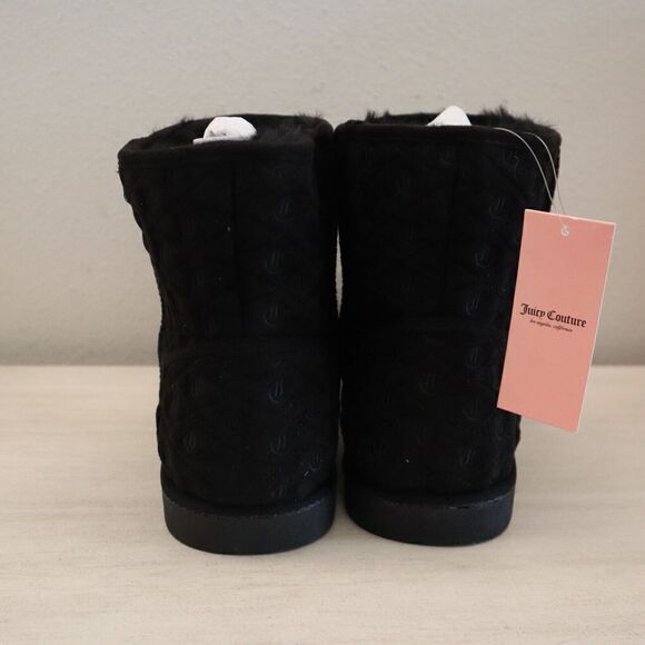 Juicy Couture B3262SW Women's Sz 10 Black Micro Suede JC-Kave Winter Ankle Boots - Picture 4 of 16